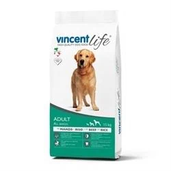 מזון לכלבים וינסנט לייף בקר לכלב בוגר 15 ק"ג