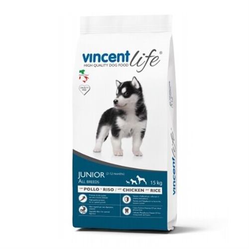 מזון לכלבים וינסנט לייף ג'וניור 15 ק"ג