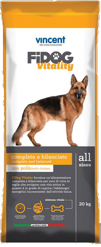 מזון לכלבים פידוג ויטליטי מועשר 20 ק"ג בשר עוף ובקר